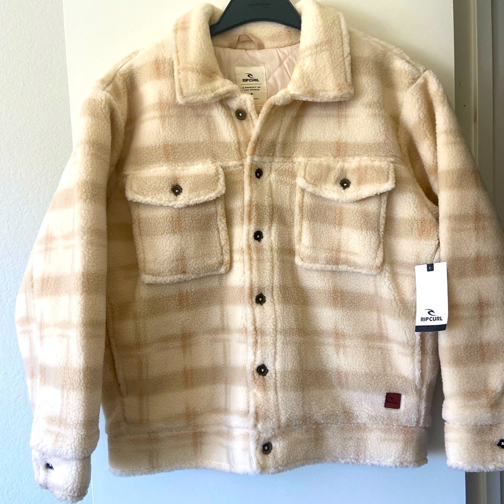 Rip Curl Cream Plaid Jacket